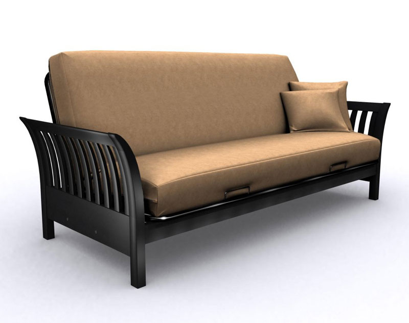 Milan Black Metal Futon