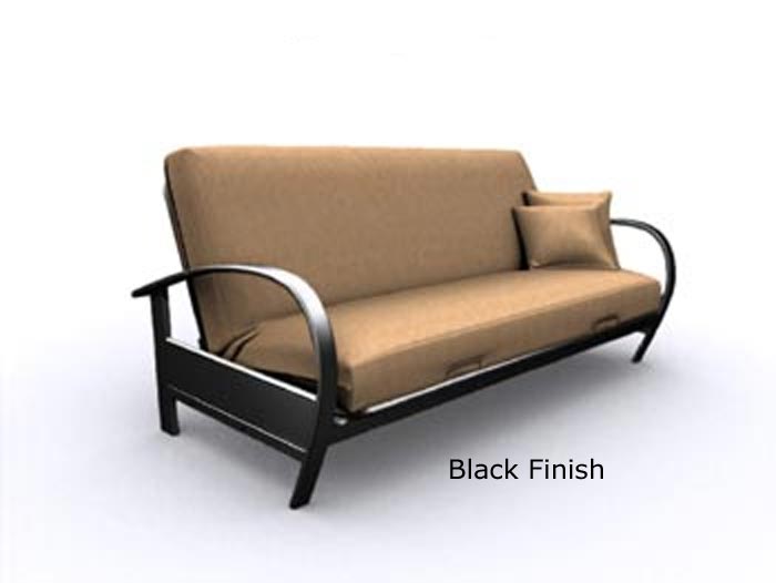 Evolution Black Metal Futon Frame